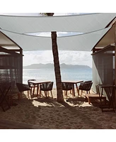 12x8 Ft 97% Uv Block Rectangle Hdpe Sun Shade Sail Heavy Duty Canopy Backyard
