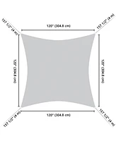 2 Pack 10x10 Ft 97% Uv Block Square Sun Shade Sail Canopy Cover Net Outdoor Yard