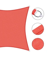 2 Pack 10x10 Ft 97% Uv Block Square Sun Shade Sail Canopy Cover Net Yard Park