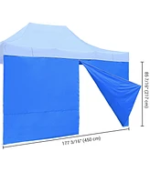 Instahibit 1 Pack Side Wall for 10x15 Ft Ez Pop Up Canopy Tent UV50+ Zipper Sun