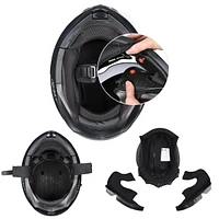 Ahr Run-M3 Modular Flip Up Helmet Full Face Dual Visor Dot Motorcycle Bike Xxl