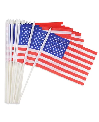 Yescom 5"x8" American Stick Flag Handheld Mini Us Independence Day Decoration 24 Pack