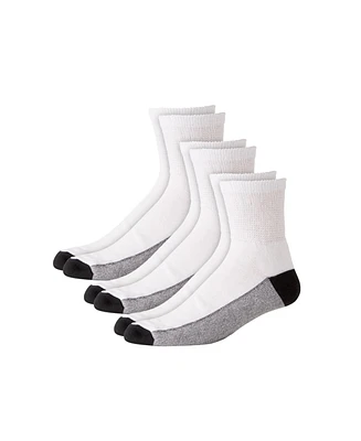 KingSize Big & Tall 1/4 Length Cushioned Crew Socks 3-Pack