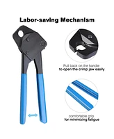 1/2" Pex Crimper Copper Ring Crimping Tool w/ GoNoGo Gauge Clamp Plumping Blue