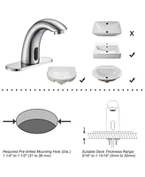Aquaterior Touchless Faucet Automatic Sensor Cold Hot Water Hands Free Bathroom