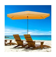 10x6ft Universal Replacement Umbrella Canopy with Tippet Top Cover Patio Beach