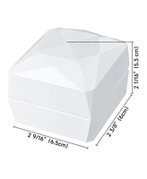 Yescom Led Light Diamond Ring Box White Velvet Jewelry Gift Wedding Engagement 10 Packs