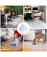 Yescom Office Chair Mat for Carpet 36" x 48" Pvc Floor Mat with Lip for Rolling Chair Clear Computer Desk Chair Mat Home Studio Easy to Clea