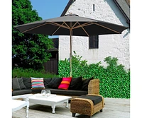 Yescom 13FT Large Outdoor Patio Umbrella UV30+ Wood 8 Rib Pole for Table Beach Yard Garden Wedding Deck Cafe Pool