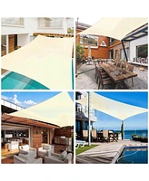 Yescom 19x13 Ft 97% Uv Block Rectangle Hdpe Sun Shade Sail Canopy Lawn Outdoor Pool