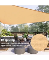 Yescom 22 Ft 97% Uv Block Triangle Sun Shade Sail Hdpe Canopy Cover Net Outdoor Yard