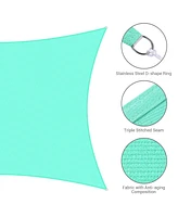 16x12 Ft 97% Uv Block Rectangle Hdpe Sun Shade Sail Heavy Duty Canopy Yard Pool