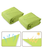 2 Pack 13x10 Ft 97% Uv Block Rectangle Sun Shade Sail Canopy Cover Net Poolside