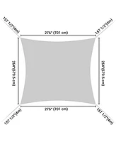 2 Pack 23x22 Ft 95% Uv Block Rectangle Sun Shade Sail Canopy Cover Net Outdoor