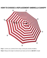 Ft Patio Umbrella Replacement Canopy Market Table Top Sunshade Cover Outdoor
