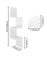 Yescom 4 Pack 3 Tiers Wall Mount Corner Shelf Display Shelves Organizer Gradienter Dorm - 3 tiers