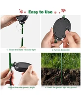 Solar Red Berries Tree Stake Lights Xmas Solar Pathway Light Garden Yard 12Pcs