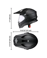 Ahr H-VEN35 Dual Sport Motorcycle Helmet Dot Approved Dirt Bike Off Road Atv