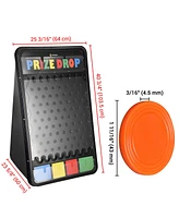 WinSpin 41x25" Large Prize Drop Board Disk Game 24 Playing Pucks Carnival Party - Black