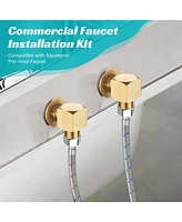 Aquaterior Wall Mount Faucet Installation Kit for Commercial Sink Backsplash