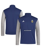 Adidas Men's Navy Argentina National Team Crest Long Sleeve Half-Zip Top