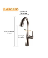 Streamdale Furniture Kitchen Faucet With Pull Out Sprayer, Brushed Nickel