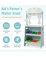 Kid's Farmers Market Stand-Blue