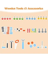 Pretend Play Workbench with Tools Set and Realistic Accessories