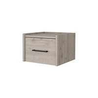 Fm Furniture Elfrida Wall-Mounted Nightstand, Sleek Single-Drawer Design with Spacious Top Shelf