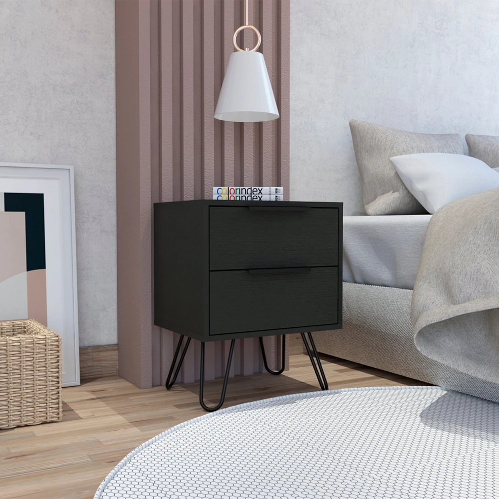 Fm Furniture Nuvo Nightstand,Two Drawers