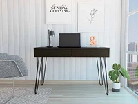 Fm Furniture Oakland Writing Desk with Two Drawers and Hairpin Legs