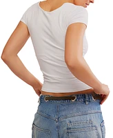 Free People Women's Clean Lines Slim-Fit Baby T-Shirt