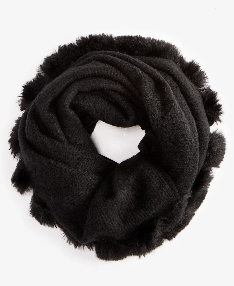 I.n.c. International Concepts Women's Faux-Fur-Trim Wrap, Created for Macy's