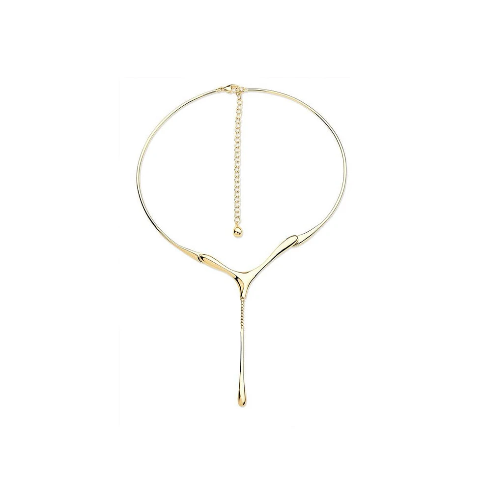 Lucy Quartermaine 1 Drop Necklace in Gold Veremeil