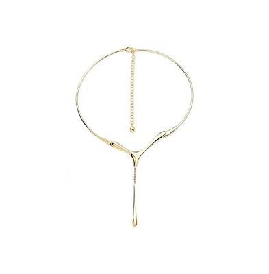 Lucy Quartermaine 1 Drop Necklace in Gold Veremeil