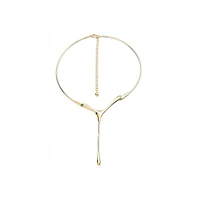 Lucy Quartermaine 1 Drop Necklace in Gold Veremeil