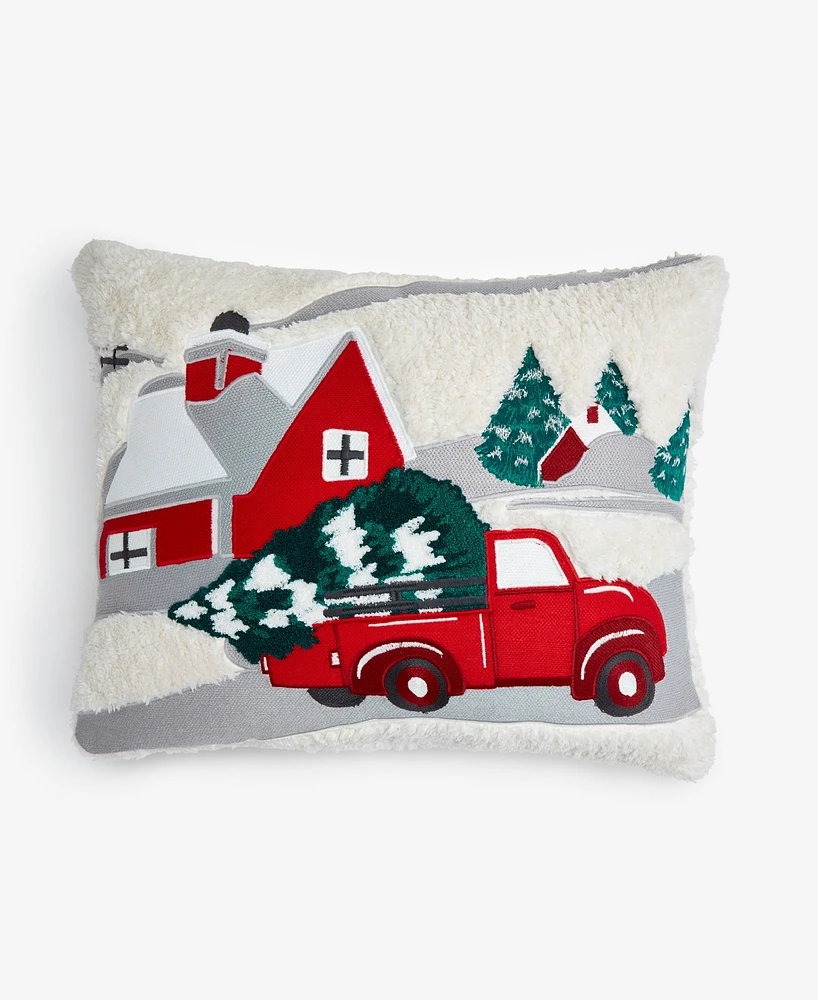 Holiday Lane Tree Truck Decorative Pillow, 16" x 20", Exclusively at Macy's