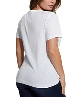 Guess Women's Studded-Logo Crewneck T-Shirt