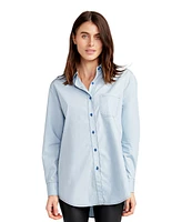 Belle & Bloom Women's My Girl Oversized Shirt - Duck Egg Blue