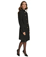 Donna Karan New York Women's Stand-Collar Longline Coat