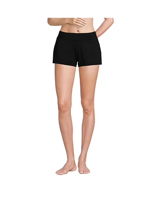 Lands' End Women's Chlorine Resistant Smoothing Control Curvy 3" Swim Shorts