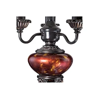 Rhys Traditional Style Table Lamp 34" Tall English Bronze Brown Tortoise Shell Glass Off White Bell Shade Decor for Living Room Bedroom House Bedside