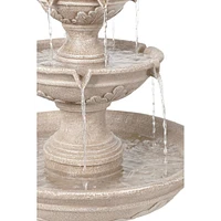 Stafford Italian Outdoor Floor Bubbler Fountain and Waterfalls 48" High 3 Tiered Basins for Yard Garden Patio Backyard Deck Home Lawn Porch House Rela