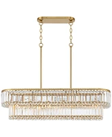 Stiffel Ella 38 3/4" Wide Soft Gold Crystal Island Pendant Light