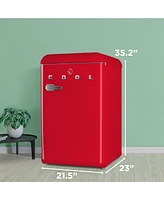 Commercial Cool 4.4 Cu. Ft. Retro Refrigerator,Red