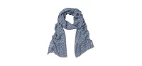 Olsen Pebble Print Scarf with Frayed Edge Trim