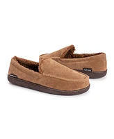 Muk Luks Men's Faux Suede Moccasin Slippers, Camel, S (8-9)