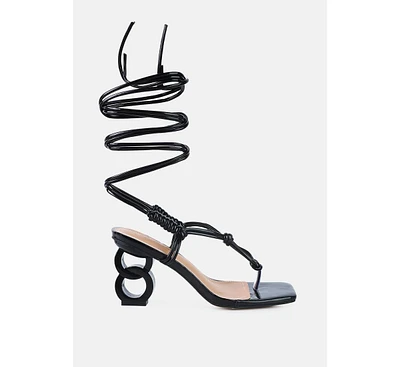 London Rag Cassino strappy lace up sandals