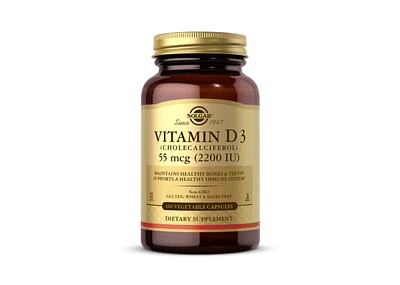 Solgar Vitamin D3 (Cholecalciferol), 2200 Iu, 100 V Caps