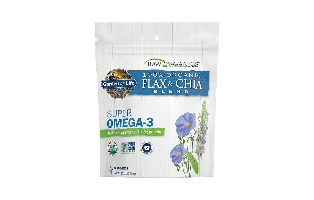 Garden of Life Raw Organics Organic Flax Meal + Chia Seeds, 12 Oz